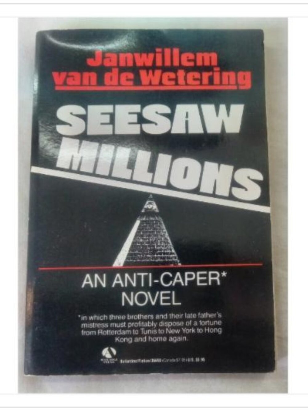 Seesaw Millions Janwillem van de Wetering 1988 Paperback Book Vintage Novel